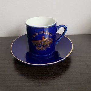Vintage New Orleans Miniature Cup & Saucer Made in